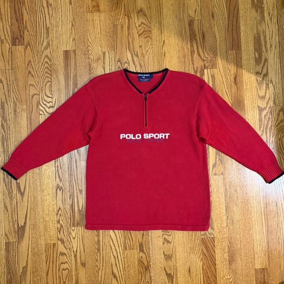 Vintage Red Ralph Lauren Polo Sport Sweater - Picture 2 of 10